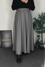 Gray Skirt Black Top