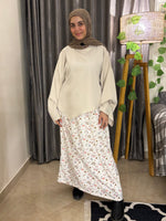 جيبة منقوشة بيج