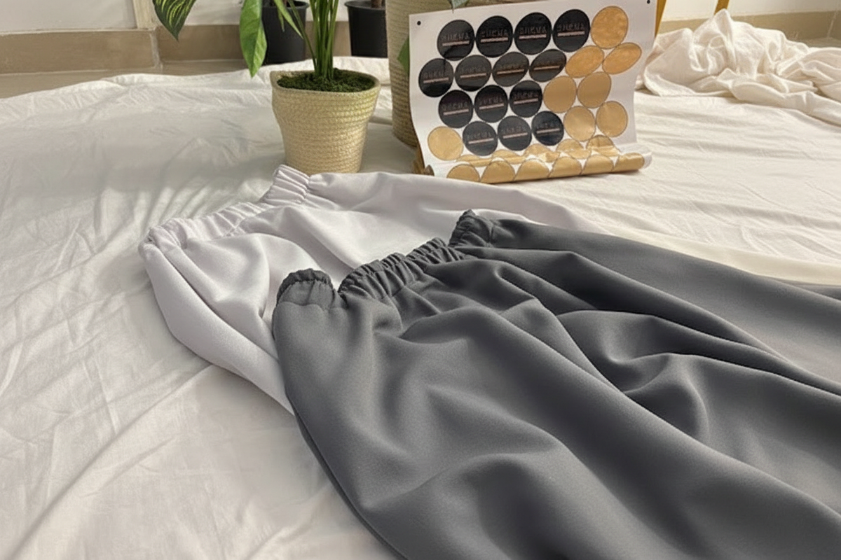Gray Skirts Flat Lay