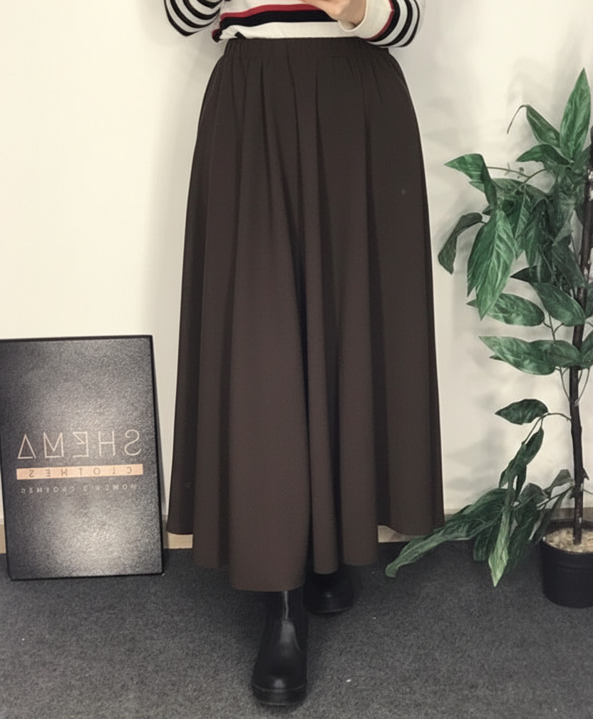 Brown Cloche Skirt